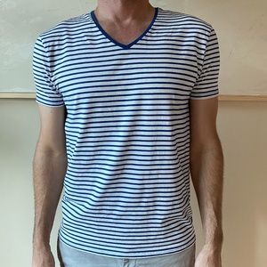 Scotch & Soda Short Sleeve T-shirt Large BlueWhite